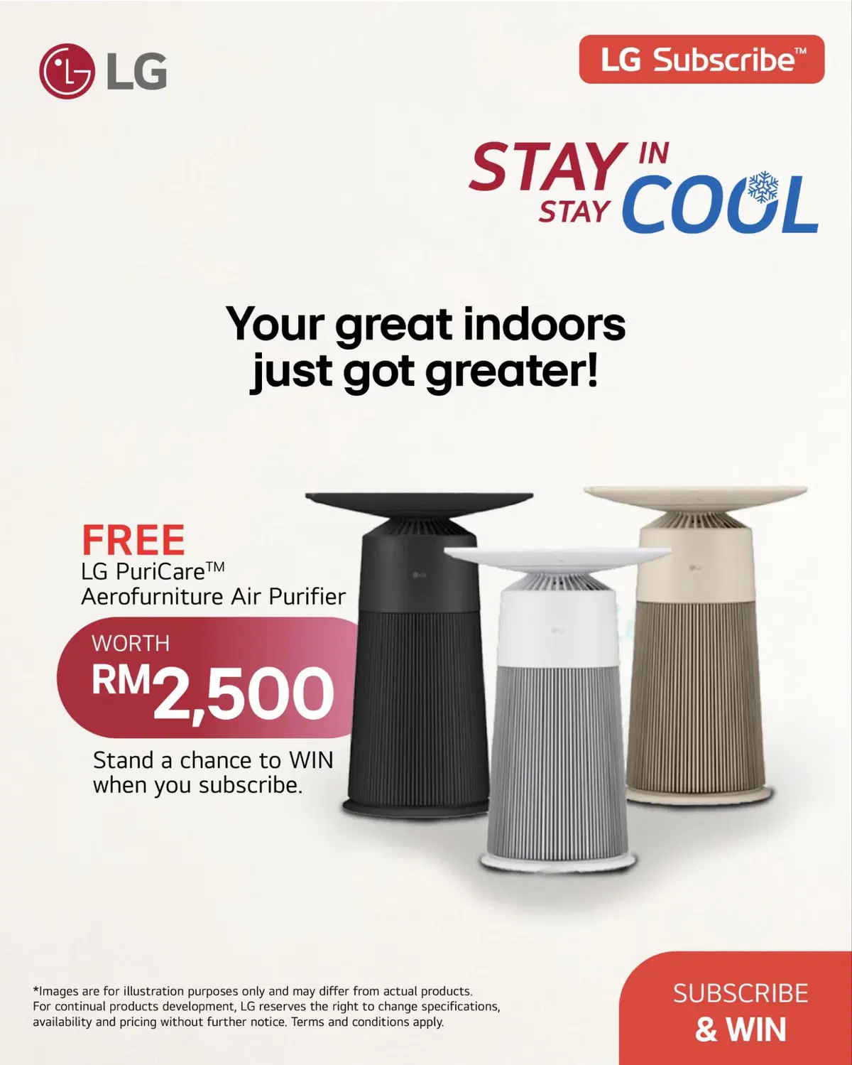 hot weather no worries lg subscribe has the perfect cooling solution for you 9